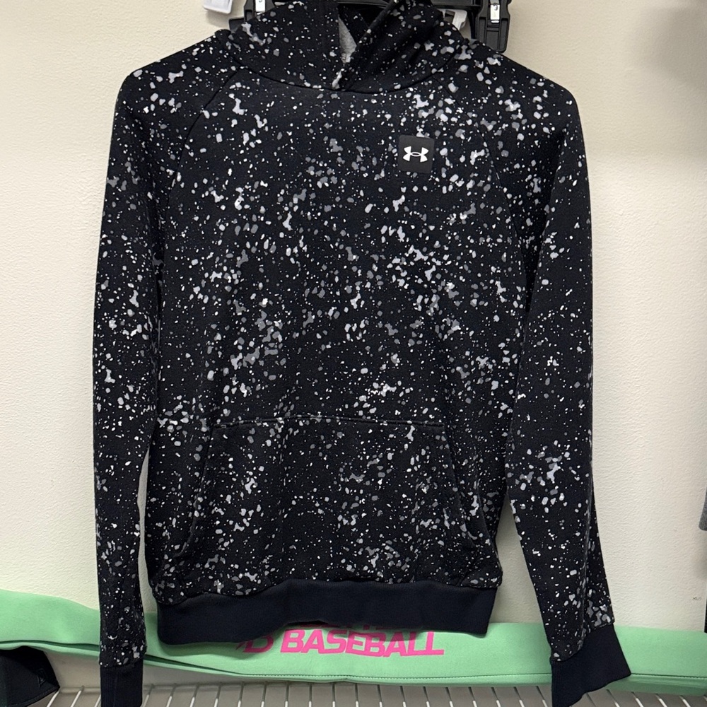 Under Armour Black Hoodie with White Speckles